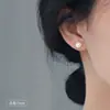 Pendientes de Plata de Ley 925 con Perla Natural para Mujer Diseño Sencillo de Nicho Pendientes Elegantes Pendientes de Moda Nuevos 2025