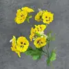 Flores de Mariposa de Colores Simuladas para Decoración del Hogar Sala de Estar, Arreglo de Escena de Boda, Adornos de Flores Artificiales de Pensamiento Transfronterizos al por Mayor
