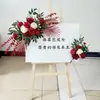 Flores Artificiais para Decoração de Portas, Placas de Boas-Vindas, Inaugurações, Celebrações de Casamento, Flores para Placas de Água, Flores em Placa de KT, Placas de Direção, Decorações Florais Pendentes