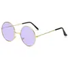 Gafas de Sol Redondas Retro Color Océano Color Caramelo Metálicas de Moda Harajuku para Hombres y Mujeres Gafas Coloridas Transfronterizo