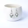 Set de Pendientes de Colgante de Vidrio Ovalados Hechos a Mano DIY Flor de Cerezo Narciso Pendientes de Moda Pendientes Árbol de la Vida