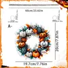 2026 Decoración de Corona de Calabaza de Halloween de Venta Caliente Transfronteriza Decoración Colgante de Acrílico Decoración de Puerta Principal Arreglo de Atmósfera Espeluznante Adorno Colgante