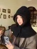 Atacado 25 Anos Outono e Inverno Novo Estilo Coreano Chapéu de Tricô de Lã com Ráfia, Protetor de Pescoço, Protetor de Orelha, Gorro Pequeno de Gola Alta que Mostra o Rosto