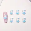 Hellokitty gato caricatura japonesa accesorios para arte de uñas resina accesorios pequeños pendientes DIY clip para el pelo decoración de uñas