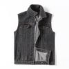 Moda Marca Tallas Grandes Ropa de Hombre Otoño Nuevo Holgada Talla Grande Chaleco Chaqueta de Mezclilla Plus Grasa Ampliada Chaqueta de Mezclilla para Hombre