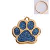 Aleación de Zinc Collar para Mascotas Etiqueta Grabado Láser Rosa Brillante Dorado Huella de Pata Etiqueta para Perro Joyería Colgante Placa de Nombre