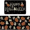 Conjunto de Duas Peças de Tapete de Cozinha para Halloween Transfronteiriço, Tapete de Pé Absorvente de Água e Óleo, Tapete de Piso de Veludo Cristal Resistente à Sujeira e ao Desgaste Doméstico
