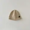 Chapéu de Menina Qiunan Outono e Inverno Novo Lindo Laço Chapéu de Bacia de Tricô Quente e à Prova de Vento Chapéu de Lã para Bebê Menina