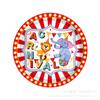 Mm225 Carnaval Circo Actuación Fiesta Vajilla 8 Personas 4 Piezas Plato de Papel Vaso de Papel de Seda Pajita Globo