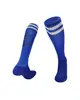 Meias de Futebol com Base de Toalha Espessa, Longas Respiráveis, Absorventes de Umidade, Antiderrapantes Esportivas, Meias de Futebol Infantil Listradas Acima do Joelho