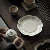 Vaso de Renda de Barro Antigo Estilo Japonês com Cinzas de Planta e Madeira Suporte para Acessórios de Cerimônia do Chá Bandeja de Chá de Cerâmica para Infusão a Seco Bandeja Retro Multiuso para Casa