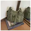 Bolsa de Lona Estilo Coreano Nicho Xadrez Formato Dumpling para Mulheres Moda Verão 2025 Bolsa de Ombro Leve Bolsa Transversal