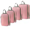 Conjunto de Compressão para Armazenamento de Viagem com 7 Peças para Roupas Sapatos Higiene Pessoal Cosméticos Sacos de Armazenamento Sacos Impermeáveis Armazenamento Portátil
