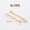 Cadena de extensión de acero de titanio, pulsera de perlas ajustable, cadena de extensión para collar, cadena para clavícula, cadena de cola, accesorios de cadena con cierre de langosta