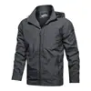 Jaqueta de Comércio Exterior Masculina Corta-Vento Primavera e Outono Tecnologia Três-Resistente Jaqueta Casual Solta com Capuz Profissional Exterior à Prova de Vento