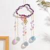 Pingente Apanhador de Sol de Pedras de Cristal Naturais Criativo DIY Sino de Vento de Jardim Nuvem Cristal Estrela Lua Ornamento Pendente