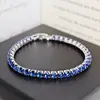 Pulseira de Tênis Hip-Hop Joias Atacado Venda Quente Transfronteiriça Em Estoque Zircônia Feminina Diamante Completo Estilo Esportivo Moderna S5787
