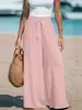 2025 Nueva Ropa de Mujer de Comercio Exterior Transfronterizo Amazon Pantalones de Mujer Aliexpress Pantalones de Pierna Ancha Casuales y Cómodos para Mujer