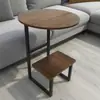 Mesa Lateral Ajustável, Mesa Lateral de Sofá, Mesa de Chá Móvel Doméstica para Sala de Estar, Suporte de Mesa de Café, Mesa de Cabeceira Rotativa para Quarto de Dormitório