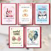 Nuevo Juego de Sobres para Tarjetas de Aniversario de Pareja de 1 Tamaño Grande una Variedad de Tarjetas de Felicitación Cálidas y Exquisitas