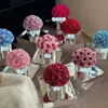 [En Stock] Nuevo Producto Cubo de Abrazo con Lazo Mediano Caja de Regalo con Flores Preservadas