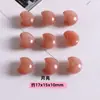 Pedra da lua laranja natural gato sem rosto amor flor de cinco pétalas pedra do sol acessórios de escultura para joias diy produtos semi-acabados atacado