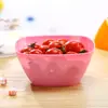 Tigela de plástico PP lisa face quadrada Brahman tigela de plástico atacado anti-queda resistente ao desgaste salada de legumes tigela de frutas