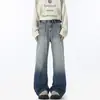 Maple House Roupas Masculinas / Nova Coleção de Outono: Jeans Pesado de Rua Americano, Comprimento Total, Versátil, para Homens e Mulheres, Caimento Solto, Levemente Flare