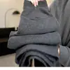 Pantalones Rectos de Cintura Alta Estilo Minimalista Gris para Mujer, Novedad Otoño e Invierno 2025, Corte Holgado, Adelgazantes, Tallas Grandes, Pantalones Casuales de Trabajo