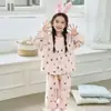 26 Novedad Otoño/Invierno Pijama de Felpa para Nieve para Niños Ropa de Casa para Bebé Conjunto Clase A Abrigo Infantil para Niñas