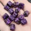 Cristal de Dragão Roxo Hexagonal Contas de Jade Quartizito Roxo Multifacetado Bracelet Acessórios de Joias Contas