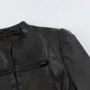 Venta al por mayor transfronteriza 2026 estilo europeo y americano moda casual chaqueta con cuello mao efecto piel y botón de nudo para mujer K526253