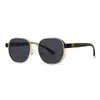 Gafas de Sol de Marco Grande Retro Europeas y Americanas de Metal Moderno Vintage con Encanto Ins Gafas de Sol 9824
