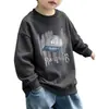 Moletom pullover masculino para inverno 2026 outono e inverno novo estilo para crianças de meia-idade e grandes, camisa base estilosa e moderna atacado