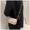 Bolsa Feminina Transfronteiriça Outono/Inverno Novo Estilo Pequeno Estilo Chanel Bolsa Transversal de Corrente de Lã Toque de Luxo Pequena Bolsa de Ombro Bola Dourada Feminina Tendência