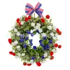 Guirlanda Americana de Dia da Independência Transfronteiriça, Guirlanda Patriótica, Decoração de Feriado Nacional, Montagem de Cena, Enfeites para Pendurar na Porta da Frente, Adereços