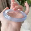 Pulseira Olho de Gato Azul Gelo e Branco Grau A para Mulheres, Pulseira Polarizada Fina Brilhante Água Clara, Presente para Melhor Amiga