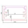Luz Linear LED Canaleta de Alumínio Embutida Luz Linear em Liga de Alumínio em Forma de U Perfil de Alumínio Tira de Luz Linear Pré-Embutida