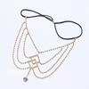 Amazon cadena de pierna multicapa de pedrería moda foto callejera sexy colgante de amor pedrería accesorios cadena corporal mujeres Venta al por mayor