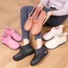 Zapatos de Lluvia para Mujer Resistentes a la Suciedad Moda Suela Gruesa Antideslizantes Impermeables Caña Corta Zapatos de Agua para Trabajo en Cocina Suela Suave Goma de Caña Baja Zapatos de Lluvia para Mujer
