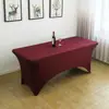 Conjunto de Mesa Elástico Transfronteiriço Conjunto para Bar de Coquetéis Toalha de Mesa Elástica Cobertura de Mesa para Reunião de Hotel Banquete Toalha de Mesa para Casamento ao Ar Livre