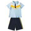 Uniformes Deportivos de Verano Bordados en Rosa para Estudiantes de Primaria y Secundaria, Uniformes de Jardín de Infancia, Uniformes de Clase para Niños, Conjuntos de Bloques de Color Rayados