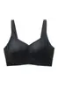 Ropa Interior Transpirable Sin Costuras para Mujer Verano Delgada Pecho Grande Hace Más Pequeño Soporte Lateral Grasa de las Axilas Anti-Caída Reúne Enfriamiento Transpirable Sujetador