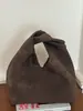 Bolsa de Mão Feminina Suede Moda Cor Sólida Estilo Coreano Única de Alto Valor para o Dia a Dia