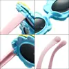 Nuevas Gafas de Sol Polarizadas para Niños y Niñas, Gafas de Sol con Tapa Superior de Gato de Dibujos Animados, Gafas de Silicona para Bebés, Gafas de Sol al por Mayor para Niñas