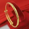 Pulseira da moda banhada a ouro latão imitação ouro push-pull redonda plana brilhante pulseira feminina pulseira abacaxi estrelada por muito tempo