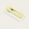 Clip de Clip de Borde de Color Macarrón de Laca Brillante Cuadrado Hueco de 6.0 cm Clip para el Cabello Sin Costuras Accesorios para el Cabello DIY Estilo Ins