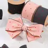 Cinturón de Tela de Puntos Afelpados Cinta Suave Dulce Fresca Accesorios para el Cabello de Lazo Hecho a Mano Correa de Embalaje para Caja de Regalo
