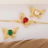 Novo pingente quente cor 18k diamante ouro borboleta personalidade Coringa moda pingente fornecimento atacadista