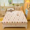 Lençol de Cama de Veludo de Leite Estilo Fresco Estampado Criptografado Espesso Novo de Inverno 2026, Lavável à Máquina